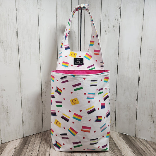 Pride flag car trash can, Handmade car trash can, Pride flags, reusable trash can, Car accessories, LGBTQIA, Car organizer