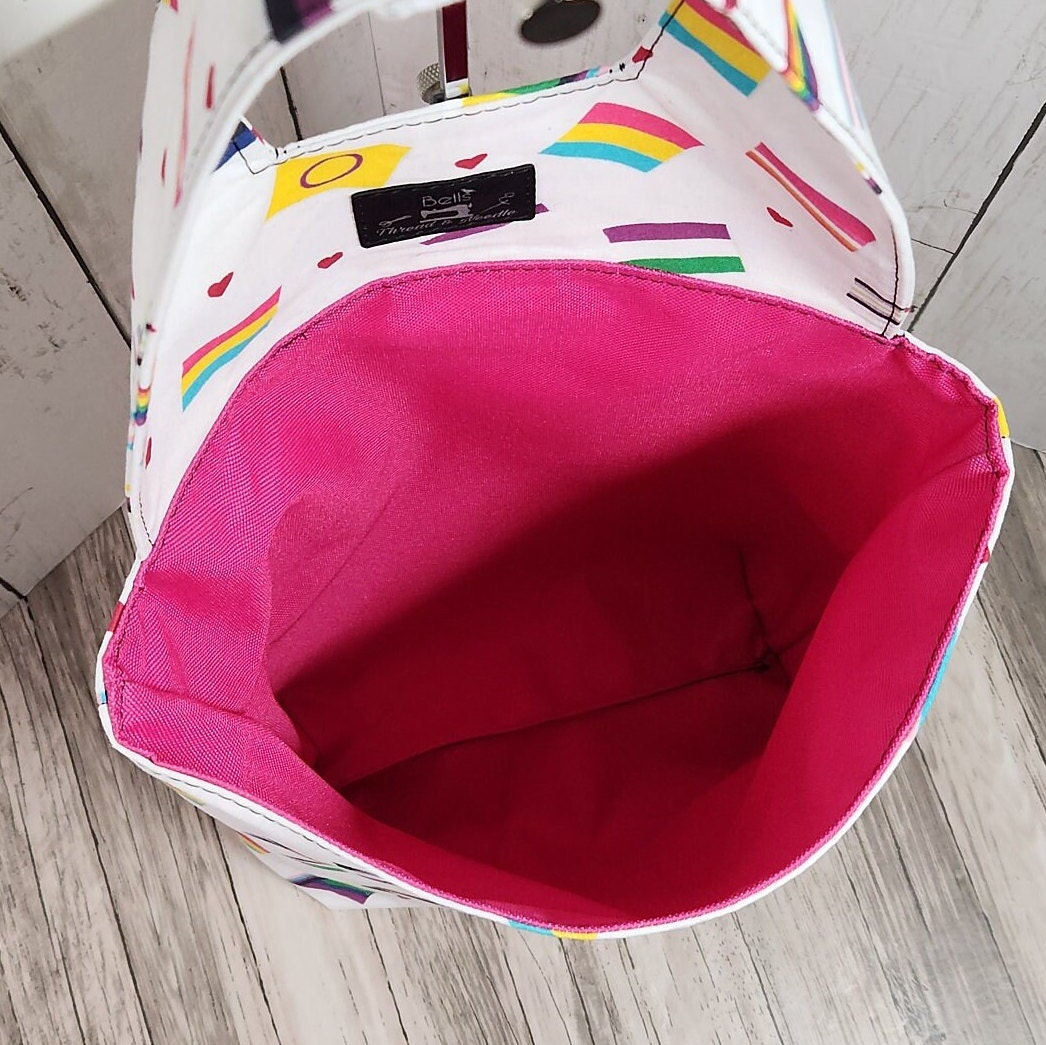 Pride flag car trash can, Handmade car trash can, Pride flags, reusable trash can, Car accessories, LGBTQIA, Car organizer