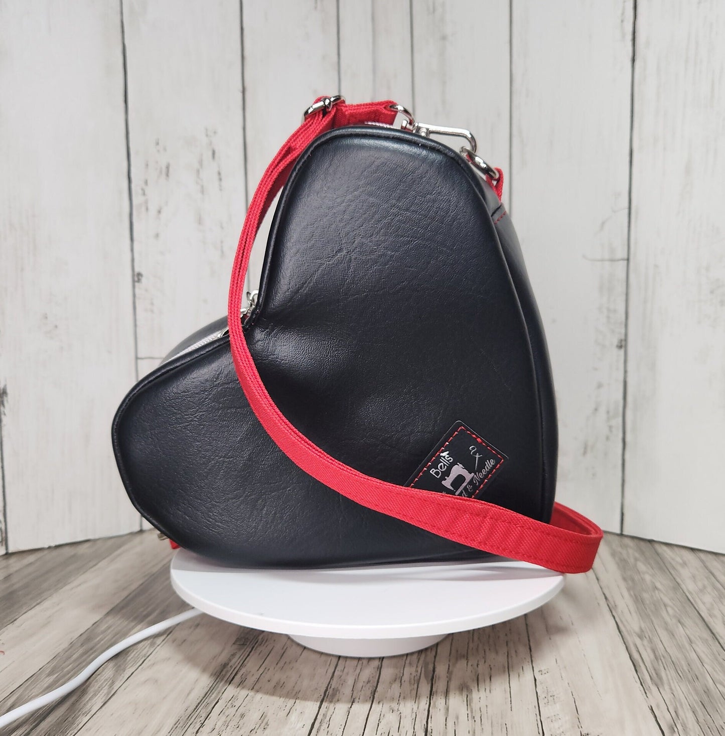 Batty sweethearts purse, handmade heart-shaped bag, lil heartbreaker crossbody bag, Gothic heart purse, Bats, Embroidered bag.