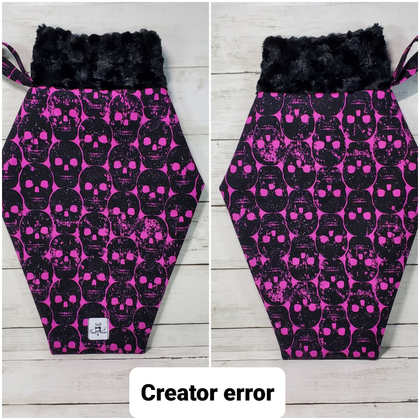 Coffin stockings, Gothic christmas stocking, Goth christmas decor, Skulls, Gothic, Macabre, Spooky Christmas decor, Skull and roses