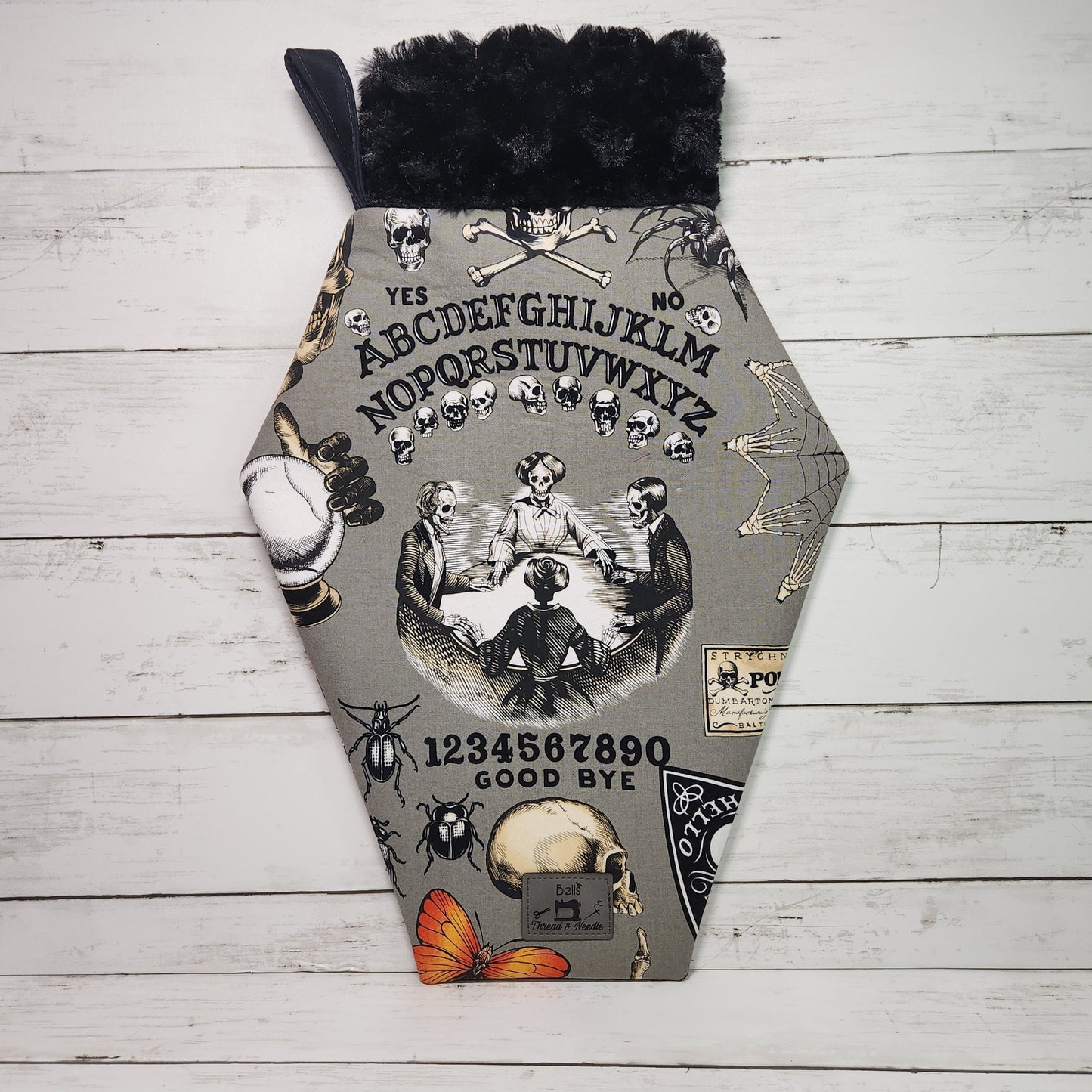 Coffin stockings, Gothic christmas stocking, Goth christmas decor, Handmade coffin stockings, Gothmas, Creepmas, Skulls, Zombies, Ghostface