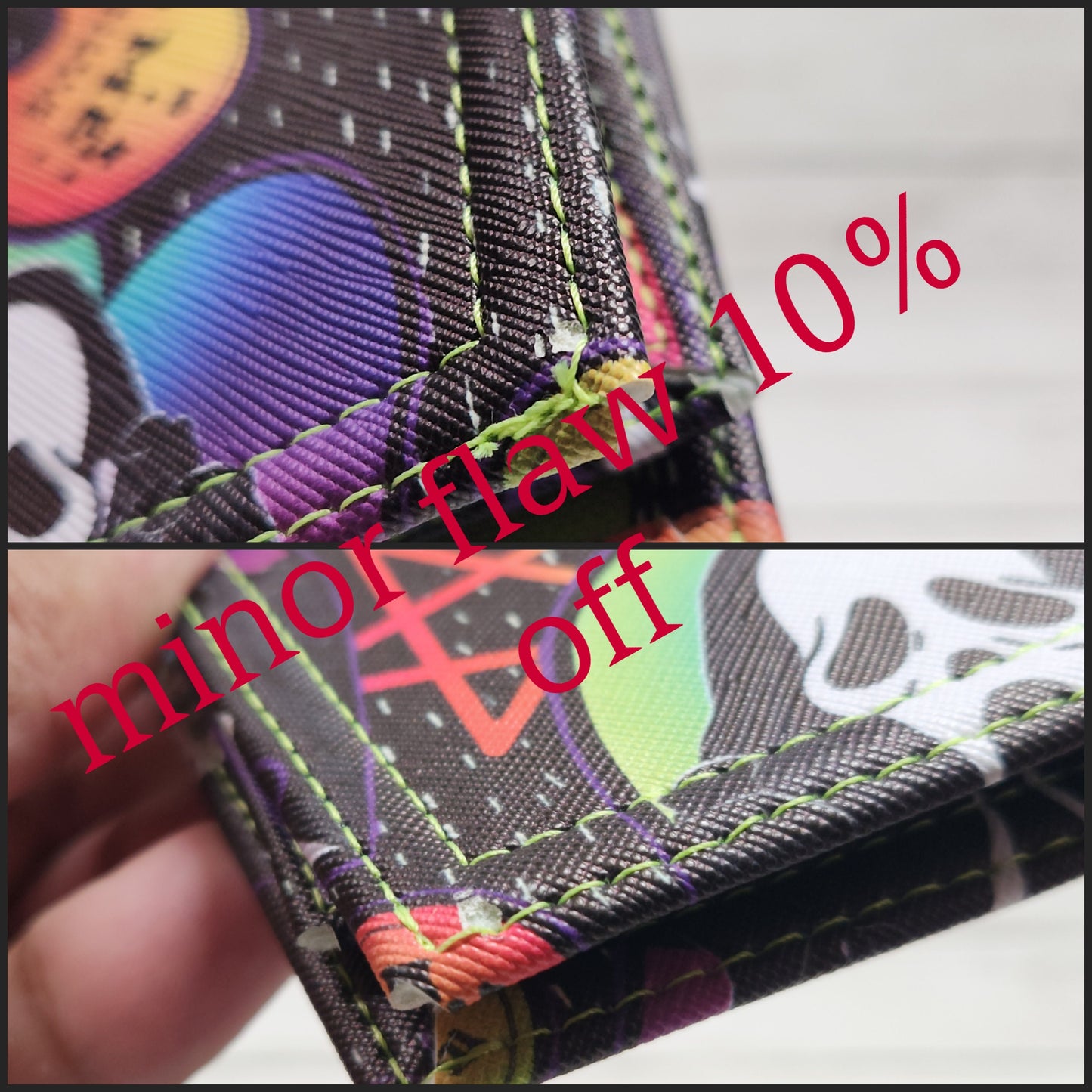 Gothic bi-fold wallets, Horror-themed wallets, Handmade one-of-a-kind wallet, Women of horror, Slasher movie, monster bride, Spooky, Macabre