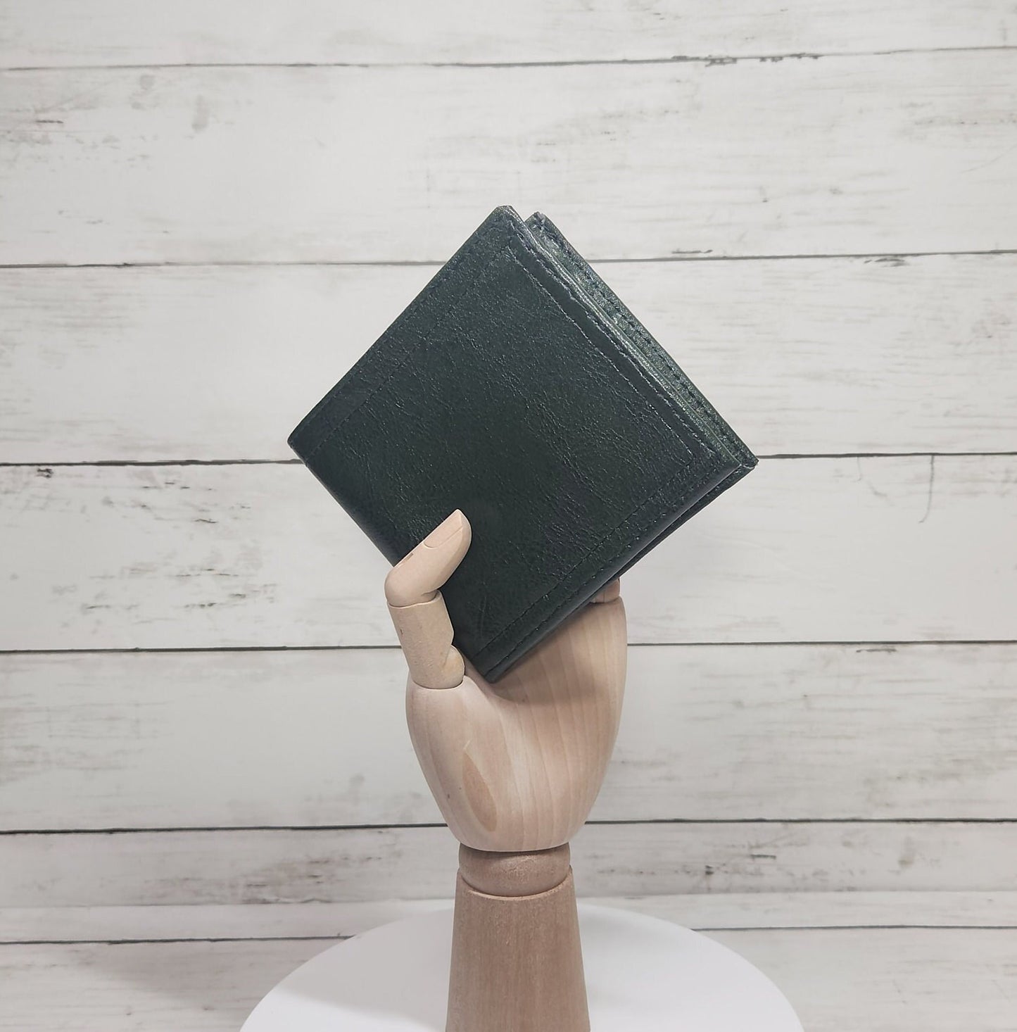 Faux leather Bi-fold wallets, Handmade one of a kind leather like wallets, Rustic faux leather, Faux ostrich leather, Gift for him