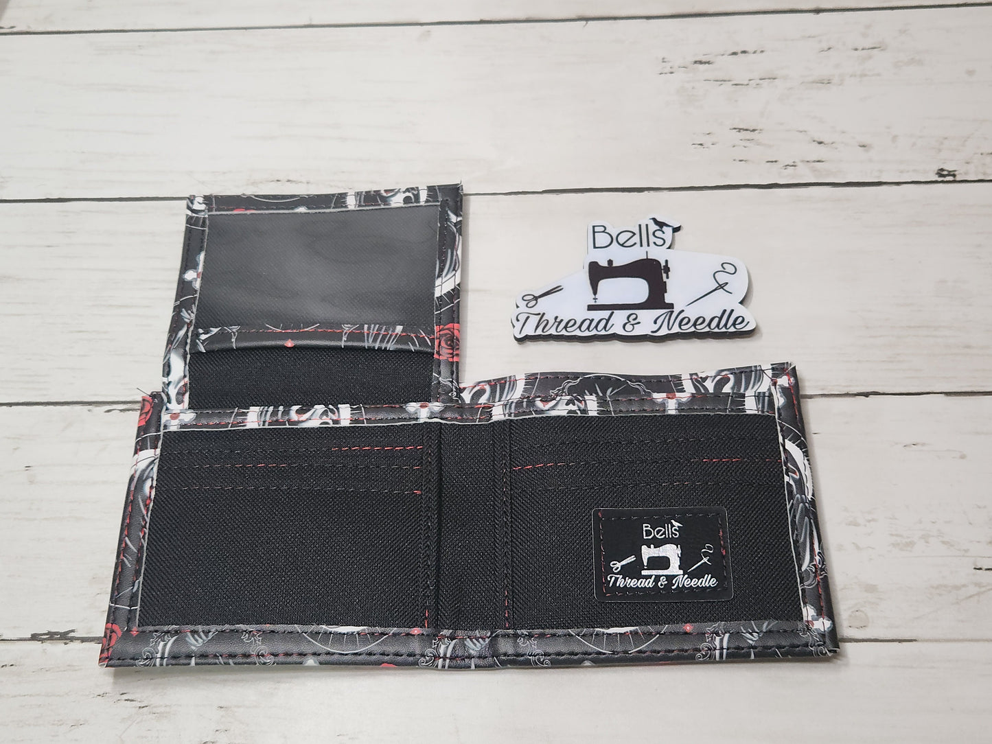 Gothic bi-fold wallets, Horror-themed wallets, Handmade one-of-a-kind wallets, Pumpkin kid, Slasher movie, Vampires, Spooky, Macabre