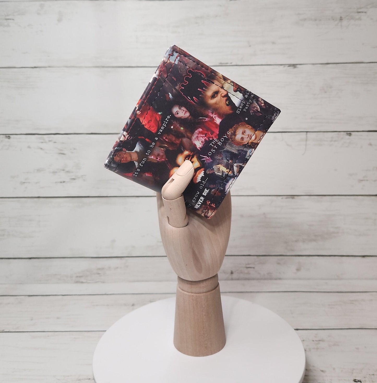 Gothic bi-fold wallets, Horror-themed wallets, Handmade one-of-a-kind wallets, Pumpkin kid, Slasher movie, Vampires, Spooky, Macabre