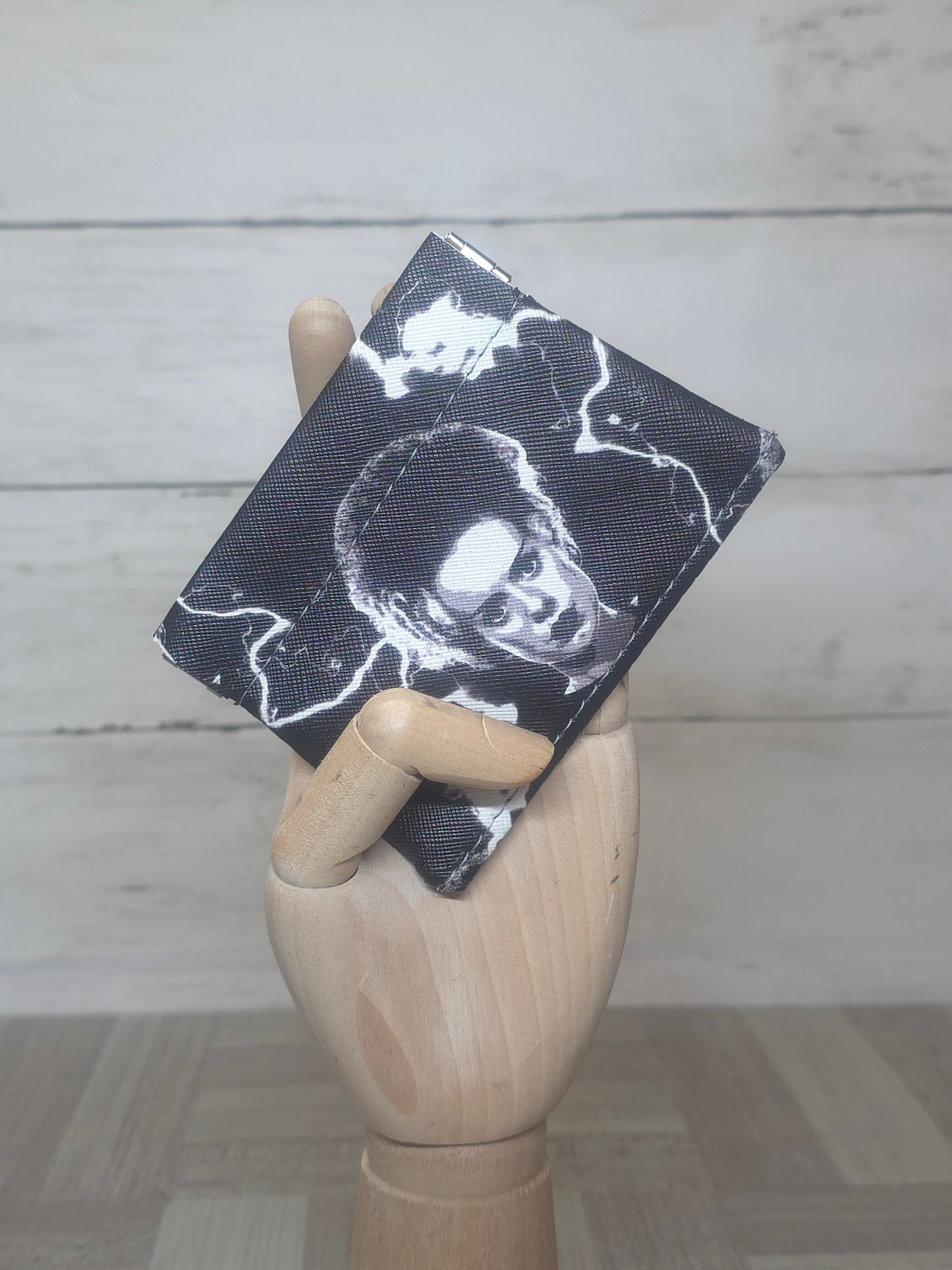 Handmade gothic coin pouches, Spooky Halloween flex frame purse, one-of-a-kind gift