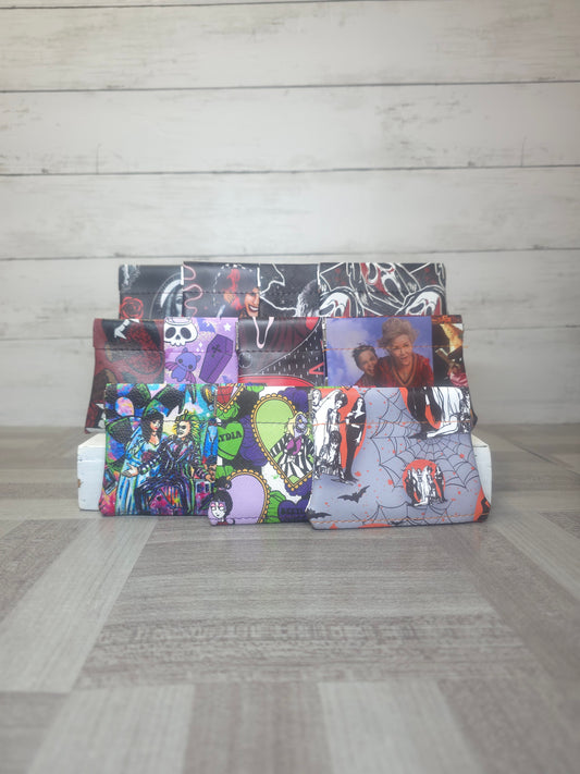 Handmade gothic coin pouches, Spooky Halloween flex frame purse, one-of-a-kind gift