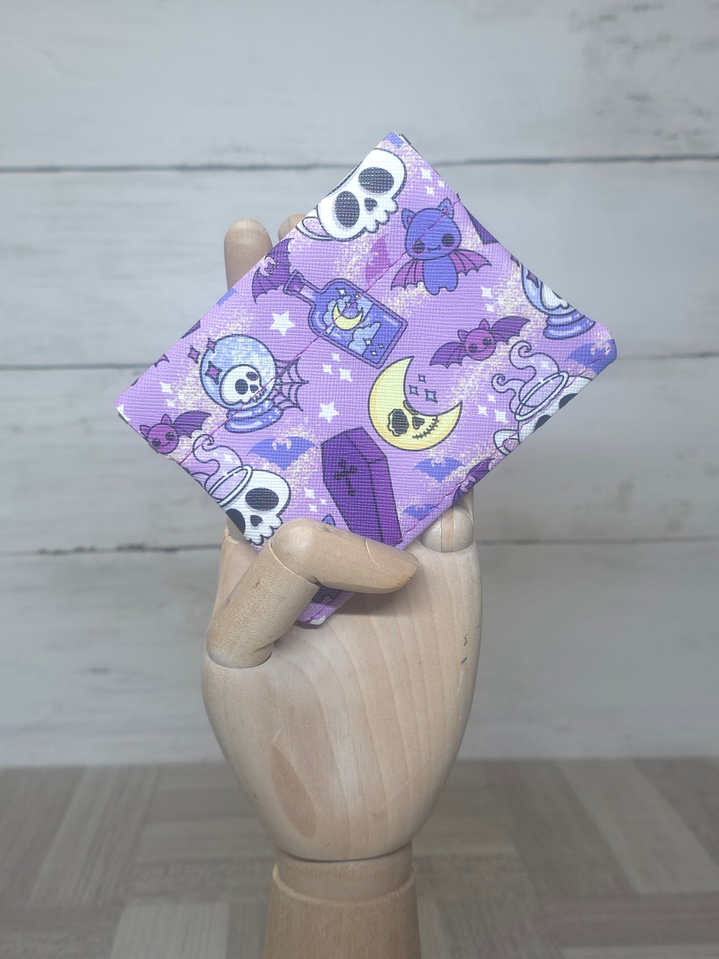 Handmade gothic coin pouches, Spooky Halloween flex frame purse, one-of-a-kind gift